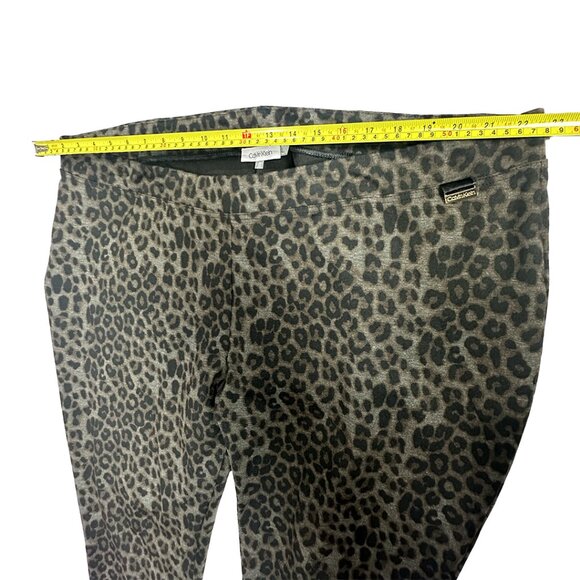 CALVIN KLEIN Leopard Print Pull-on Stretch Knit Pants 3x Plus Size Womens - Picture 6 of 8